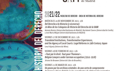 Coloquios de Historia del Derecho. UAM 2021-2022