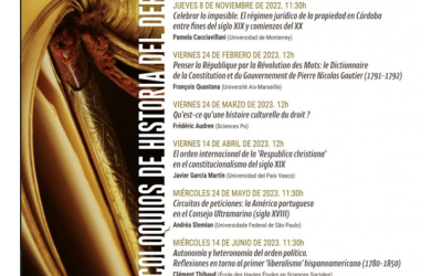 Coloquios de Historia del Derecho. 24 de marzo de 2023