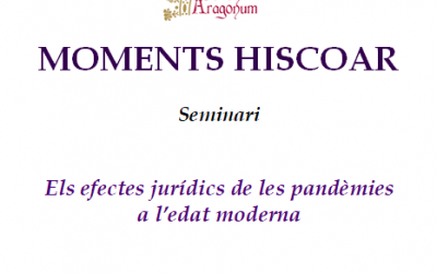 Seminario HISCOAR: «Los efectos jurídicos de las pandemias en la edad moderna»