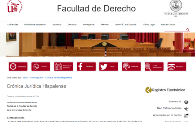 La revista «Crónica Jurídica Hispalense” de la Facultad de Derecho de la Universidad de Sevilla, dirigida por el profesor Fernando Llano Alonso ya dispone de página web
