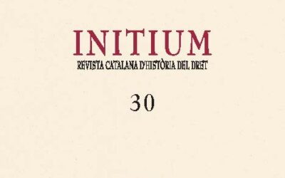 Nuevo número de Initium Revista catalana d’historia del dret