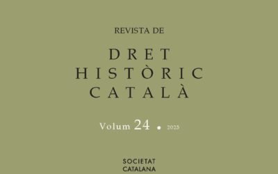 Nuevo número de la revista «Dret Històric Català»