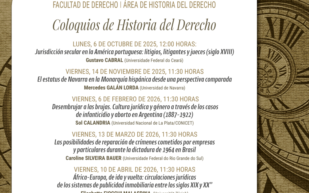 Coloquios de Historia del Derecho de la UAM 2025/2026